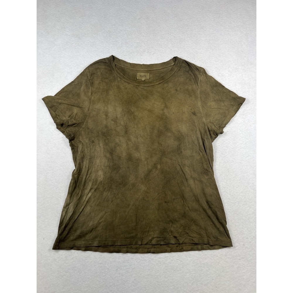 MATE The Label Organic Cotton Overdye T- Shirt 'Dress Clean' Size XL